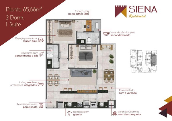 Apartamento 65m² 2