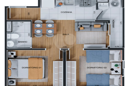 Apartamento à venda com 2 quartos em Jaguaribe, Osasco, SP