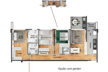Apartamento à venda com 3 quartos, sendo 1 suíte, em Além Ponte, Sorocaba, SP