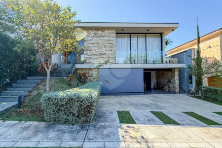 Indaiatuba - HOME DESIGN - Casa Térrea - Condomínio Paradiso - 420 m² de terreno - 307,19 m² de área construída - 3 suítes completas, sendo 1 master com closet planejado e banheira de imersão - Sala de TV reversível para 4ª suíte - Sala de estar ampla e varanda gourmet integrada - Cozinha com móve