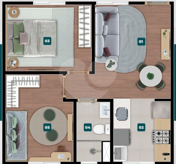 Apartamento 40m² 1