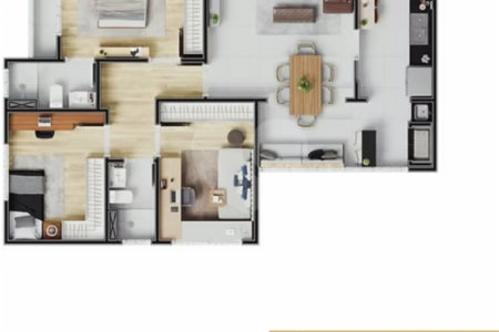 Apartamento à venda com 3 quartos, sendo 1 suíte, em Vila Helena, Atibaia, SP
