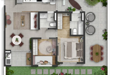 Apartamento à venda com 2 quartos, sendo 1 suíte, em Vila Espírito Santo, Sorocaba, SP