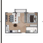 Apartamento para alugar com 1 quarto em Moema, São Paulo, SP