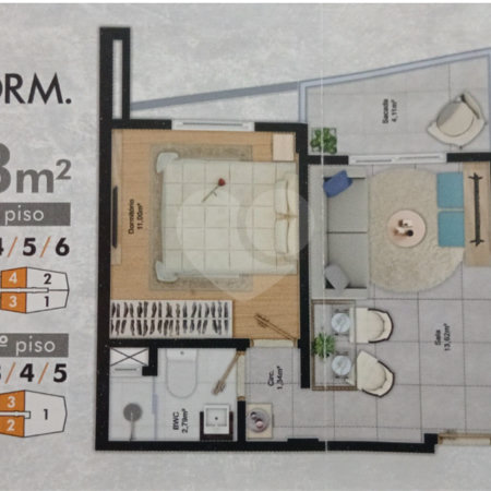 Apartamento à venda com 1 quarto no Centro, Ponta Porã, MS