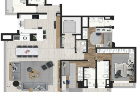 Apartamento à venda com 3 suítes em Moema, São Paulo, SP
