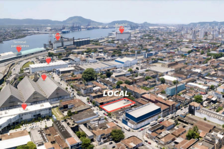 Terreno para alugar, 1250 m² por R$ 30.796,00 - Macuco - Santos/SP