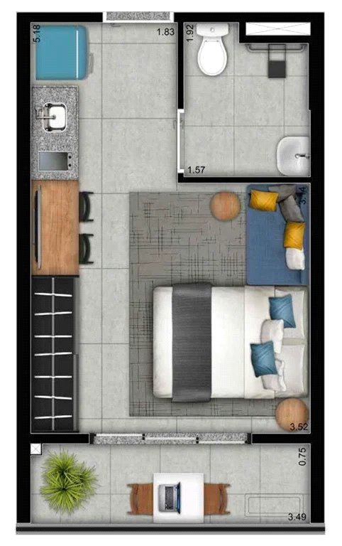 Apartamento à venda com 1 suíte em Pinheiros, São Paulo, SP