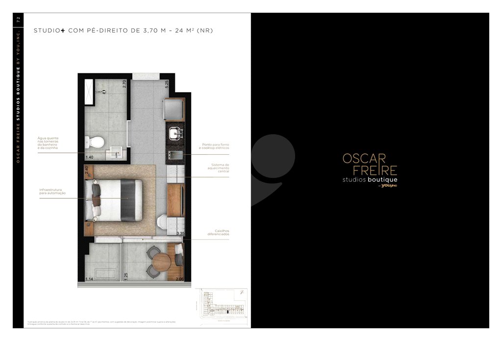 Flat à venda com 1 quarto em Jardim América, São Paulo, SP