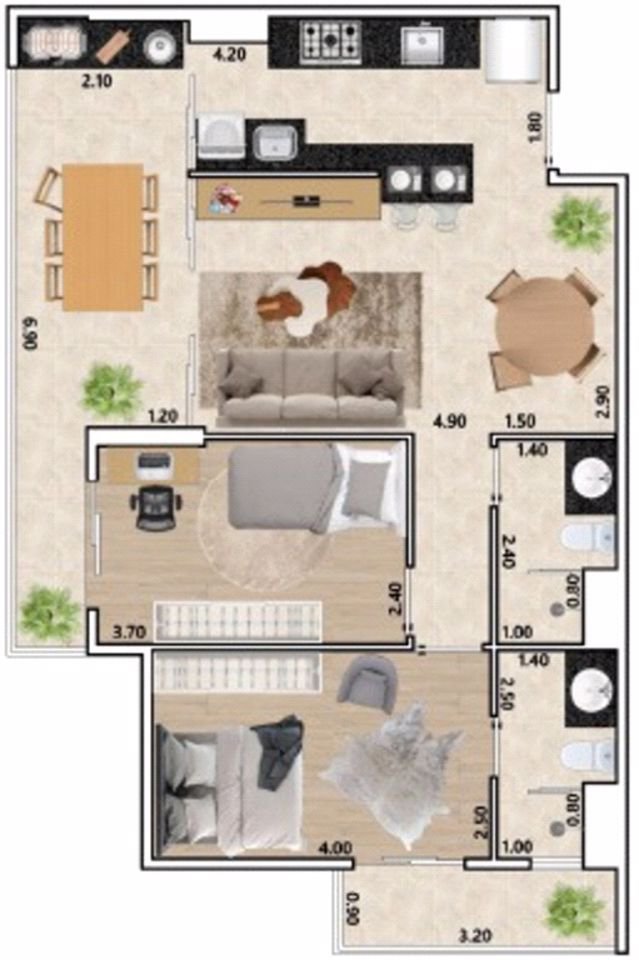 Apartamento Residencial à venda, Macuco, Santos - AP1011.