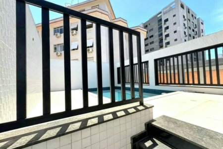 Sobreposta Alta à Venda na Aparecida em Santos | 3 Suítes | Piscina | Salão de Festas | 2 Vagas | 202 m²