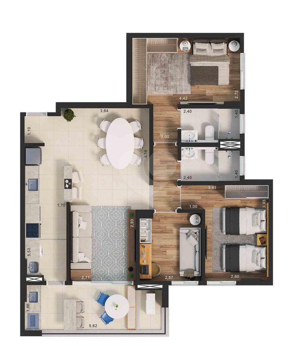 Apartamento 97m² 3