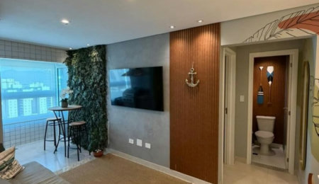 Apartamento com 1 dormitório à venda, 58 m² por R$ 585.000,00 - Canto do Forte - Praia Grande/SP
