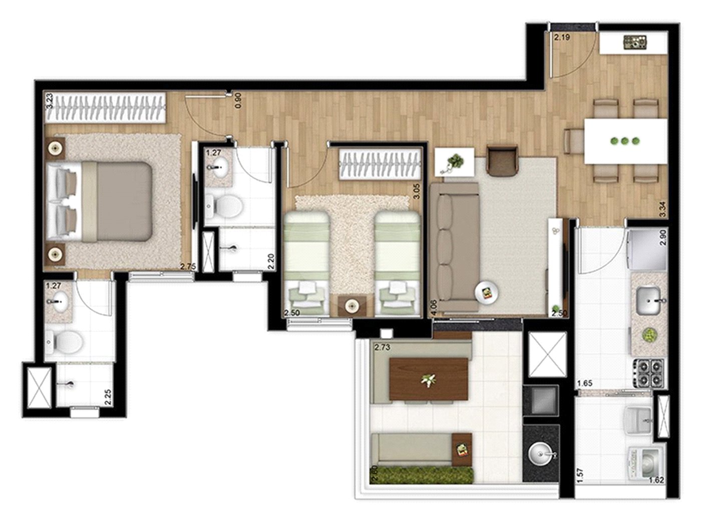 Apartamento à venda com 2 quartos, sendo 1 suíte, em Barra Funda, São Paulo, SP