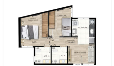 Casa em condomínio à venda com 2 quartos, sendo 1 suíte, em Tucuruvi, São Paulo, SP