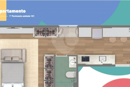 Apartamento à venda com 1 quarto em Pinheiros, São Paulo, SP