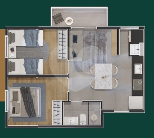 Apartamento 43m² 1