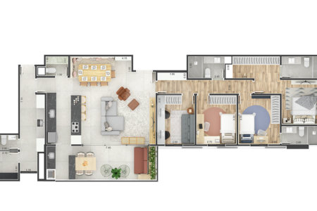 Apartamento à venda com 4 quartos, sendo 2 suítes, em Condomínio Residencial e Comercial Fazenda Santa Petronilla, Bragança Paulista, SP