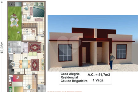 Casa à venda com 2 quartos, sendo 1 suíte, no condomínio Ceu de Brigadeiro, Sorocaba - SP