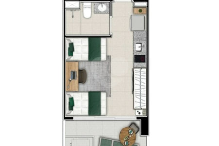Apartamento à venda com 1 suíte em Butantã, São Paulo, SP