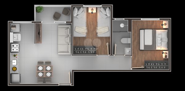 Apartamento 46m² 2