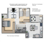 Apartamento à venda com 2 quartos, sendo 1 suíte,  em Jardim São Carlos, Sorocaba, SP