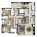 Apartamento novo com 129m² na Mooca com 2 suítes e 2 vagas.
