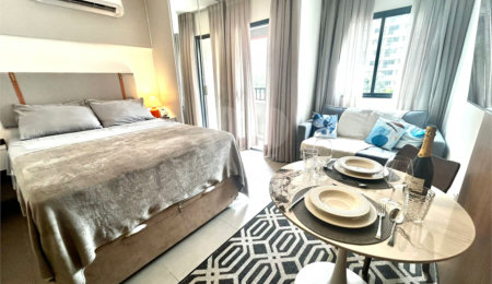 Apartamento à venda ou para alugar com 1 suíte em Indianópolis, São Paulo, SP