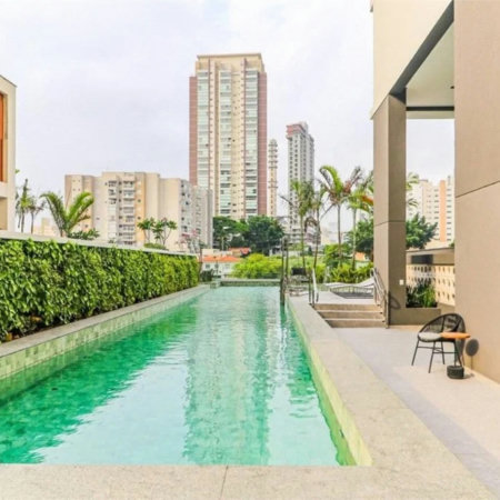 Studio à venda ou para alugar com 1 quarto, sendo 1 suíte, em Brooklin, São Paulo - SP
