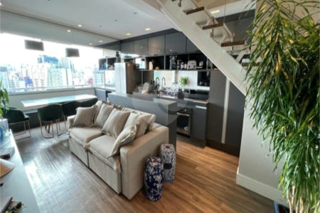 Apartamento Duplex com 1 Quarto e 2 Banheiros á Venda 60m² em Bela Vista - SP.