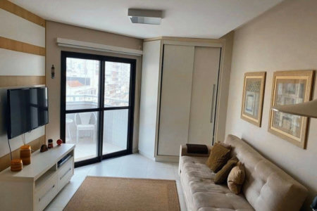 Flat com 1 dormitório à venda, 50 m² por R$ 645.000,00 - Boqueirão - Santos/SP
