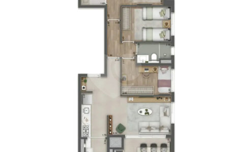 Apartamento à venda com 3 quartos, sendo 1 suíte,  em Vila Pirajussara, São Paulo, SP