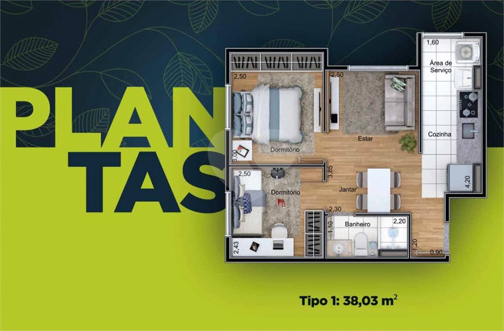 Apartamento à venda com 2 quartos em Jardim Vivan, São Paulo, SP