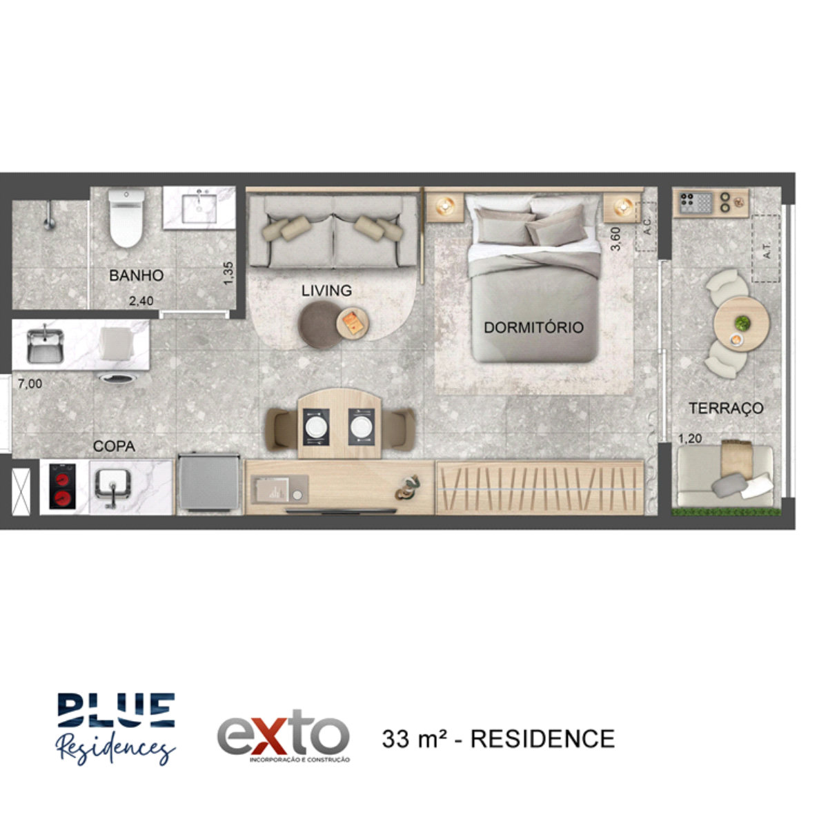 Apartamento à venda com 1 suíte em Vila Sônia, São Paulo, SP