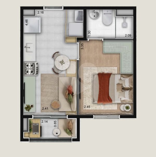 Apartamento 28m² 1
