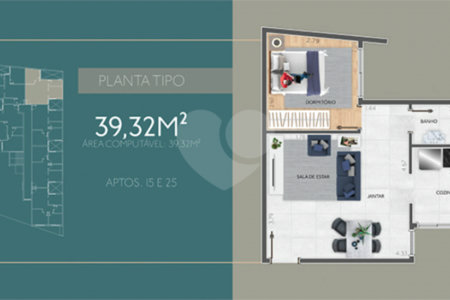 Apartamento à venda com 1 quarto em Vila Antonina, São Paulo, SP