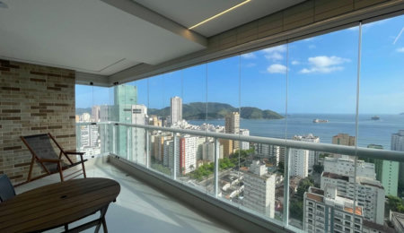 Apartamento com 2 dormitórios à venda, 100 m² por R$ 2.300.000,00 - Aparecida - Santos/SP