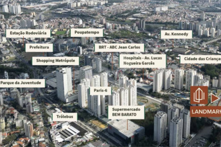 Apartamento à venda com 2 quartos, sendo 1 suíte, no Centro, São Bernardo do Campo, SP