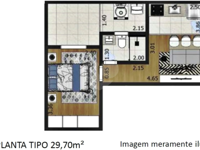 Apartamento à venda com 1 quarto em Santana, São Paulo, SP
