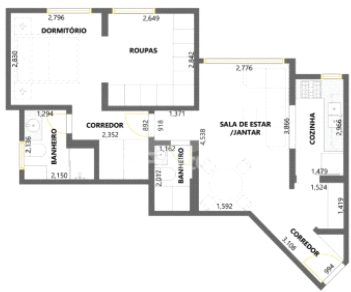Apartamento para alugar com 1 quarto em Vila Andrade, São Paulo, SP