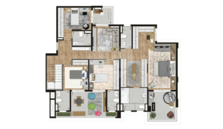 Triplex à venda com 4 suítes em Anhangabaú, Jundiaí, SP