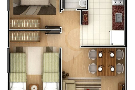 Apartamento à venda com 2 quartos em Jardim Tatiana, Votorantim, SP
