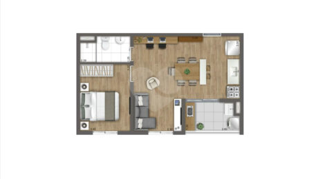 Apartamento à venda com 2 quartos, sendo 1 suíte,  em Campo Grande, São Paulo, SP