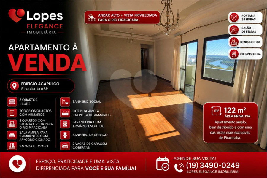 APARTAMENTO À VENDA | EDIFÍCIO ACAPULCO | PIRACICABA/SP