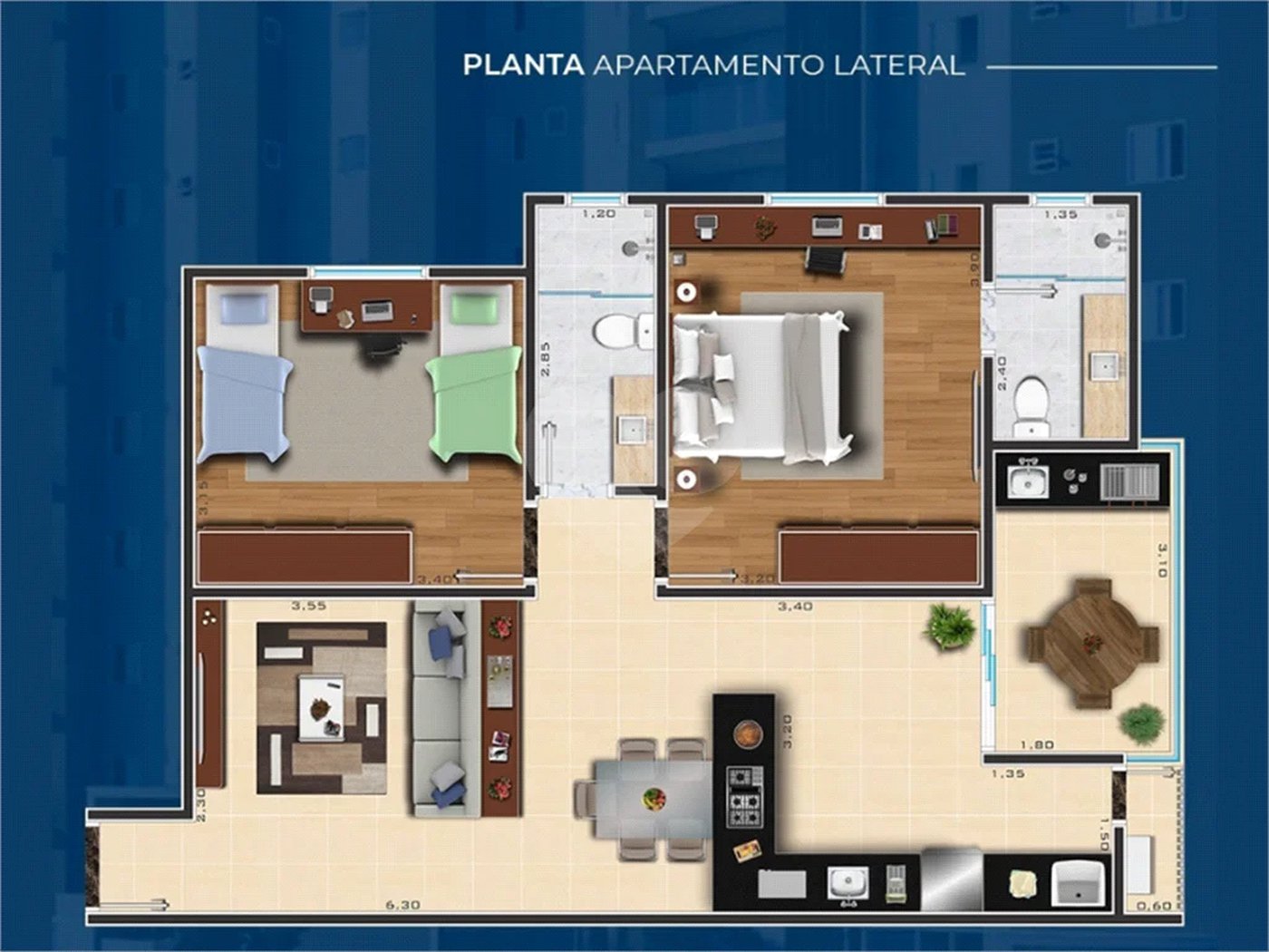 Apartamento à venda com 2 quartos, sendo 1 suíte, em Jardim Nair Maria, Salto, SP