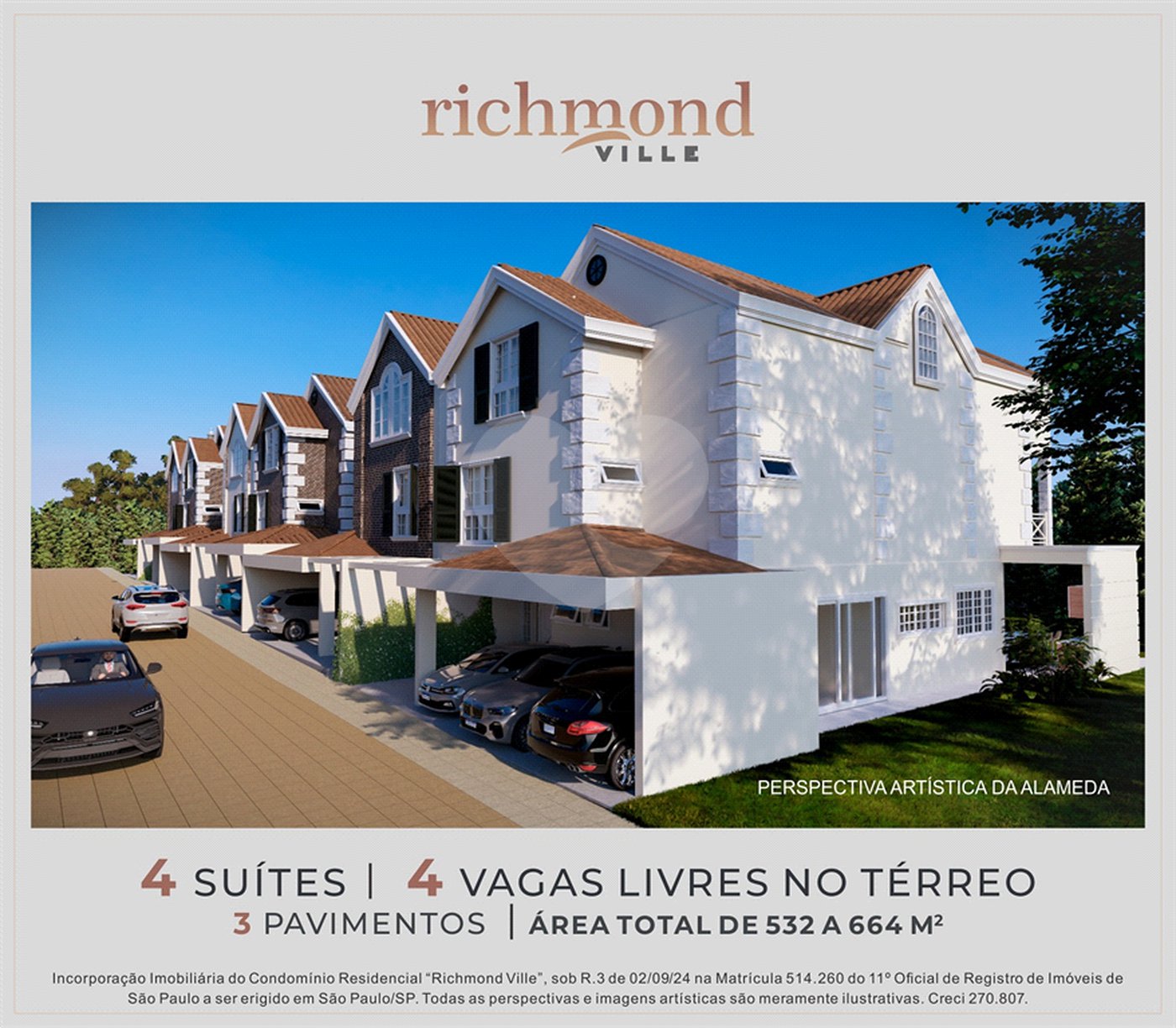 Casa à venda com 4 suítes no condomínio Richmond Ville, São Paulo - SP