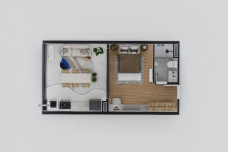 Studio com 1 dormitório à venda, 51 m² por R$ 616.750,00 - Astúrias - Guarujá/SP
