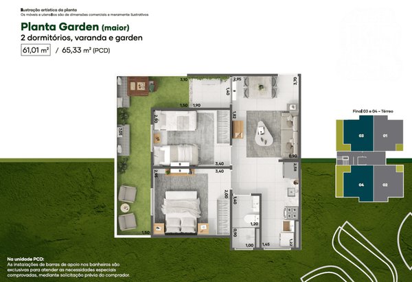 Apartamento 61m² 3