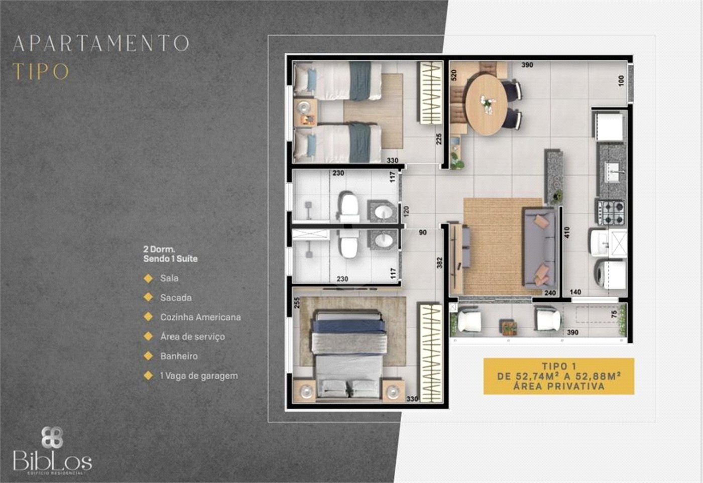 Apartamento à venda com 2 quartos, sendo 1 suíte, em Jardim Florianópolis, Cuiabá, MT