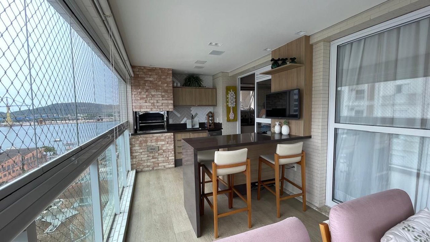Apartamento com 4 dormitórios à venda, 186 m² por R$ 2.850.000,00 - Ponta da Praia - Santos/SP